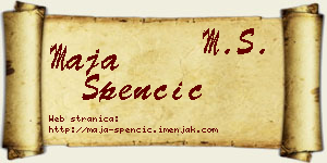 Maja Spenčić vizit kartica
